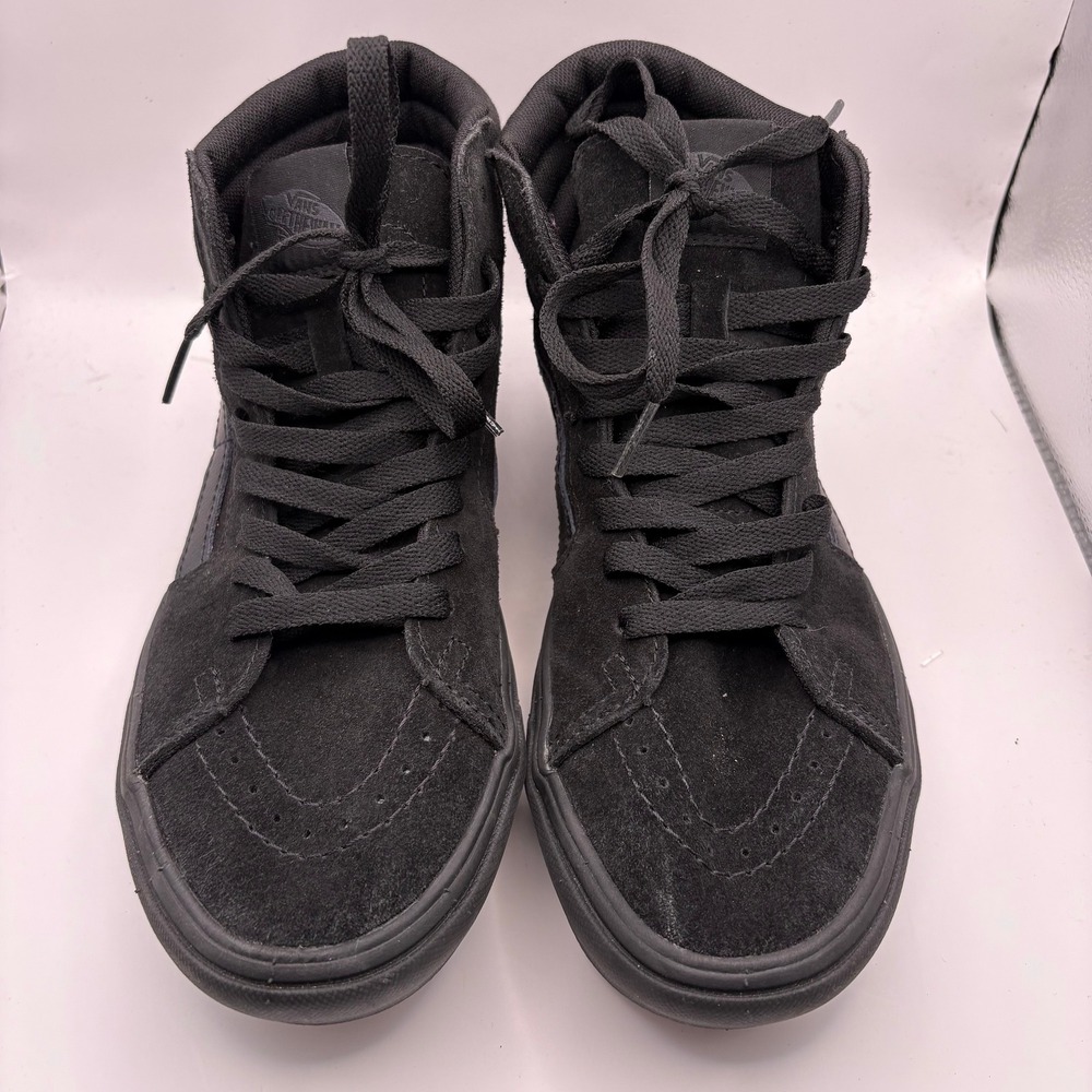 Vans Sk8-Hi Mens 6.5 Black‎ Suede Canvas High Top Skate Shoes VN000D5IBKA
